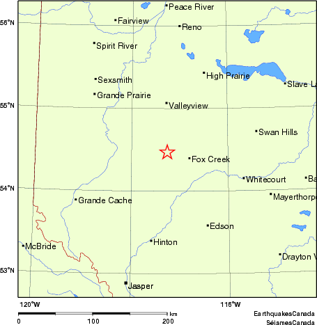 Map of Earthquake Localities