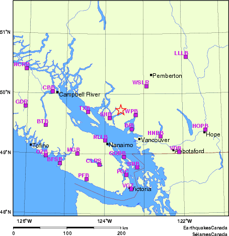 Map of Regional Seismographs