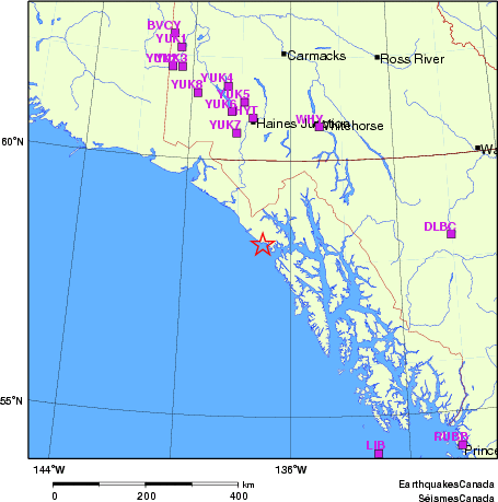 carte des localisations des stations sismologiques locales