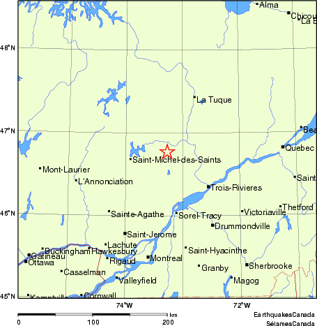 Map of Earthquake Localities