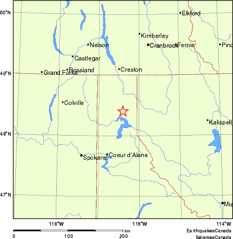 Map of Earthquake Localities