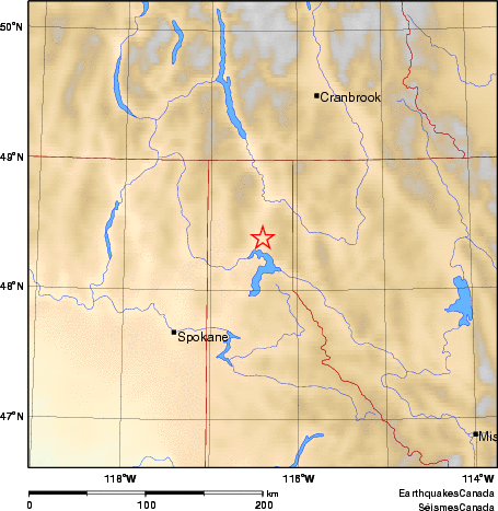 carte des environs du séisme