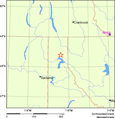 Map of Regional Seismographs