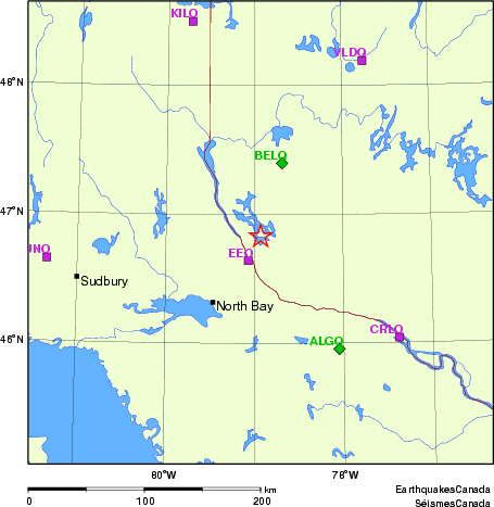 Map of Regional Seismographs