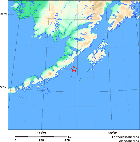 carte des environs du séisme