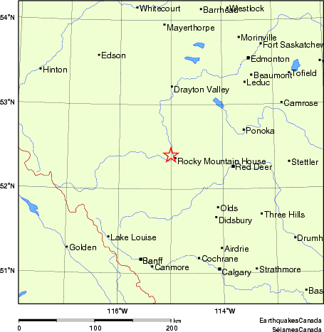 Map of Earthquake Localities