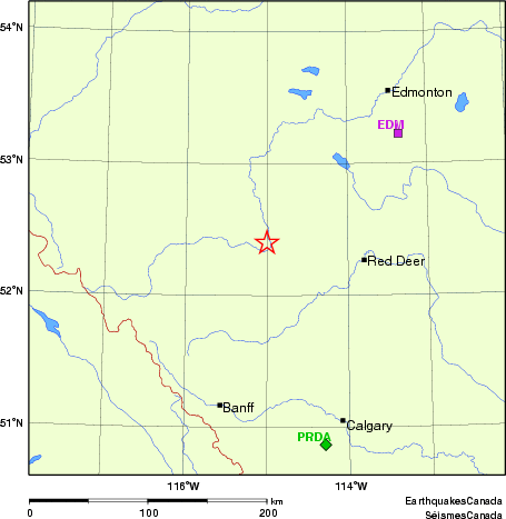 Map of Regional Seismographs