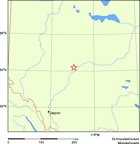 Map of historical earthquakes magnitude 5.0 and larger.  Details in the data table below