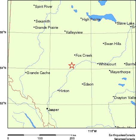 Map of Earthquake Localities