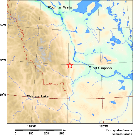 carte des environs du séisme