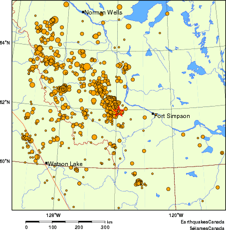 Map of earthquakes magnitude 2.0 and larger, 2000 - present