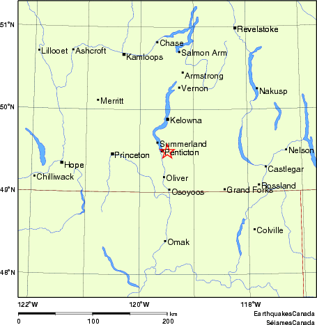 Map of Earthquake Localities