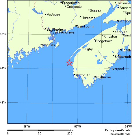 carte des endroits près de l'épicentre