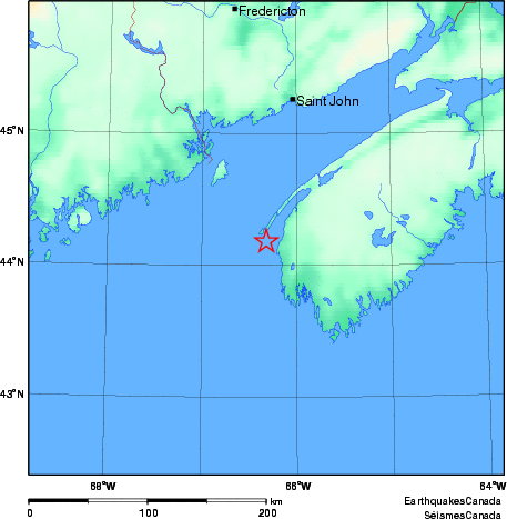 carte des environs du séisme