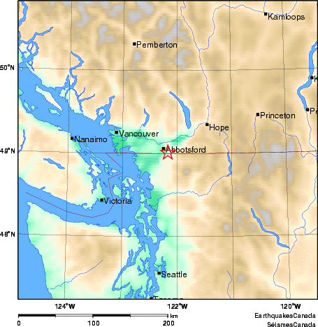 Map of Earthquake Area