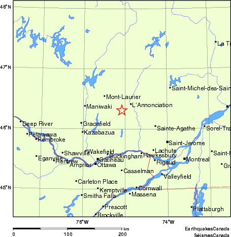 Map of Earthquake Localities