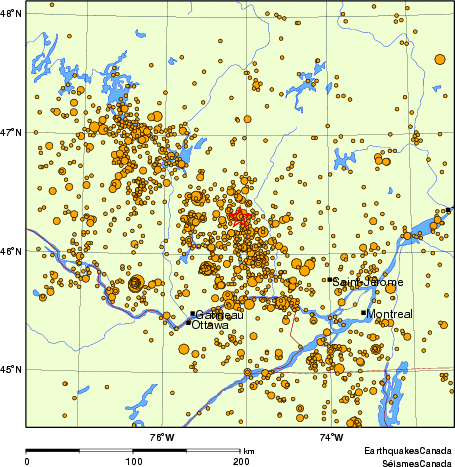 Map of earthquakes magnitude 2.0 and larger, 2000 - present