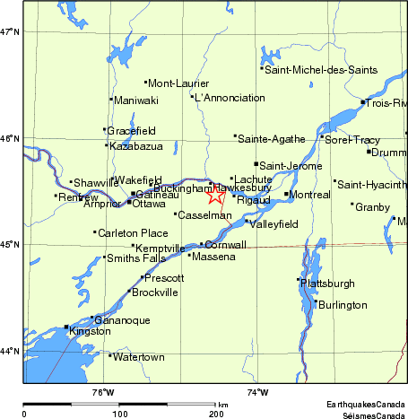 Map of Earthquake Localities