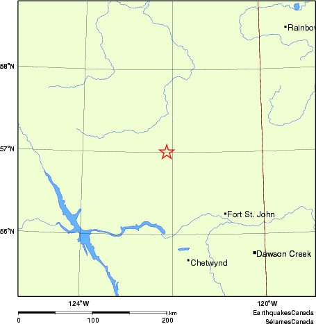 Map of Earthquake Localities