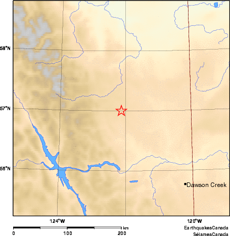 carte des environs du séisme