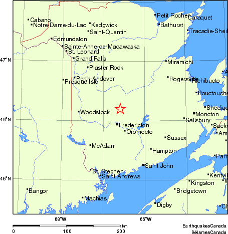 Map of Earthquake Localities