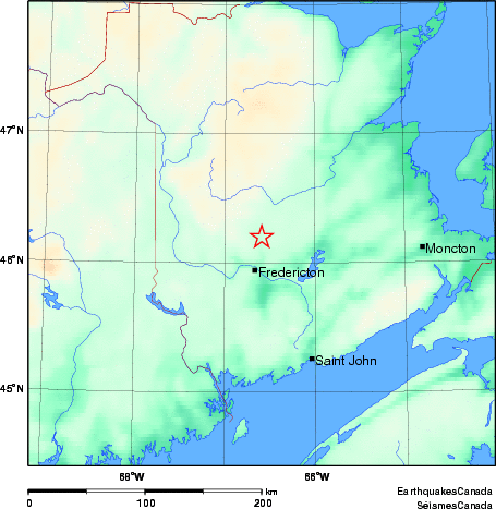 carte des environs du séisme