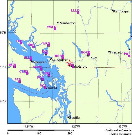 Map of Regional Seismographs