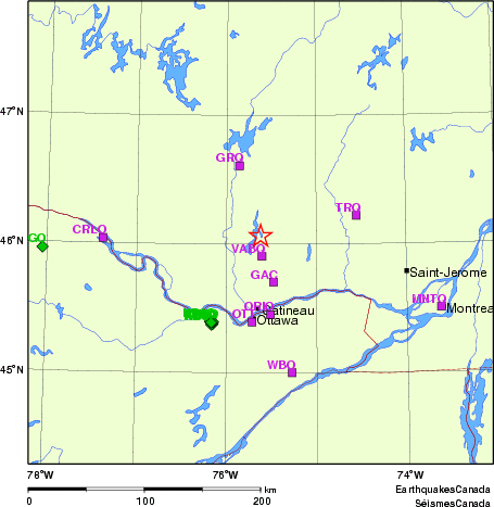 Map of Regional Seismographs