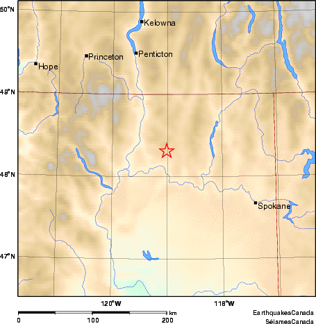 carte des environs du séisme