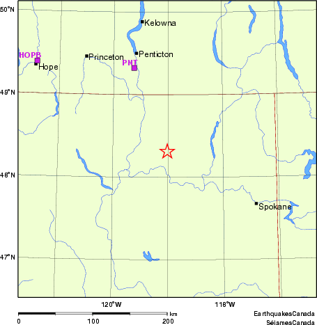 Map of Regional Seismographs