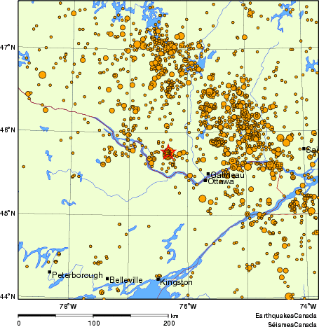 Map of earthquakes magnitude 2.0 and larger, 2000 - present