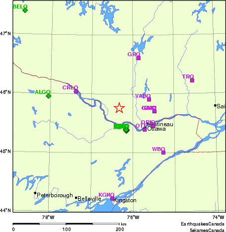 Map of Regional Seismographs