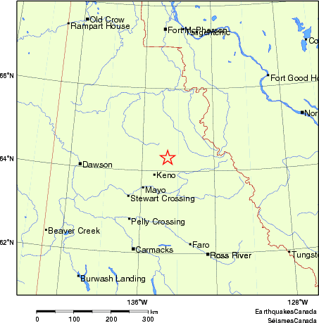 carte des endroits près de l'épicentre