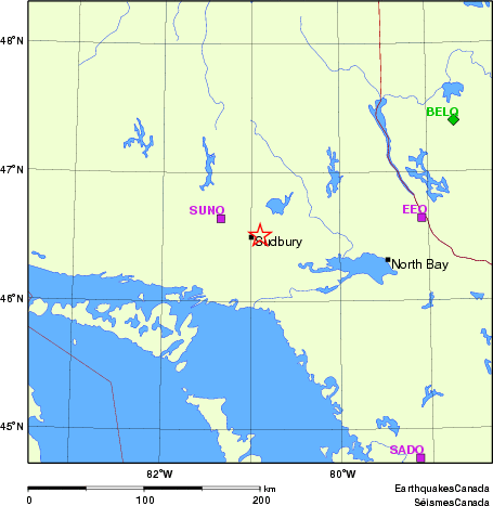 Map of Regional Seismographs