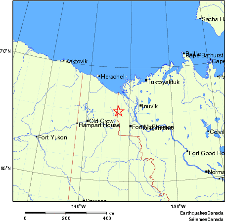 carte des endroits près de l'épicentre