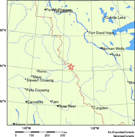 carte des endroits près de l'épicentre