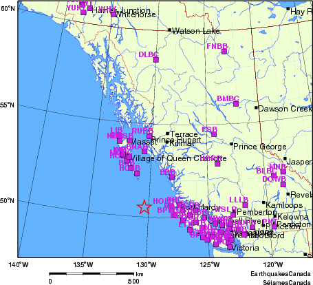 Map of Regional Seismographs