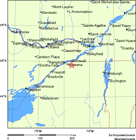 Map of Earthquake Localities