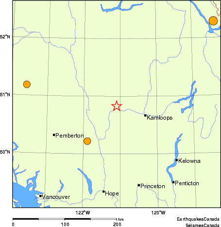 carte des séismes historiques de magnitude 5,0 et plus.  Détails dans le tableau de données ci-dessous