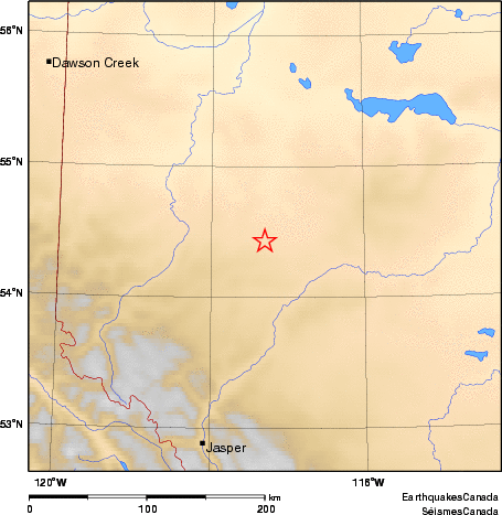 carte des environs du séisme