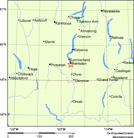 Map of Earthquake Localities