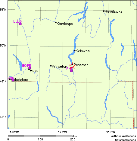 Map of Regional Seismographs