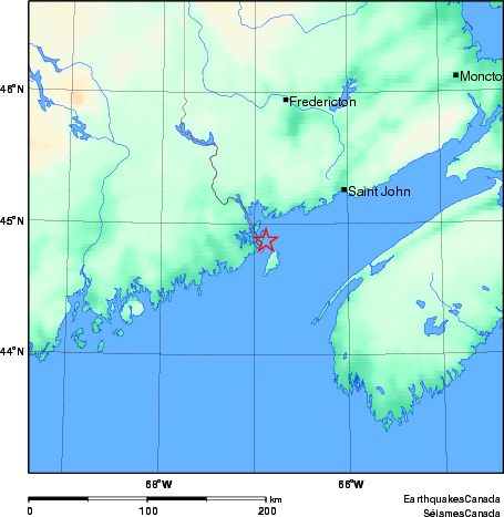 carte des environs du séisme