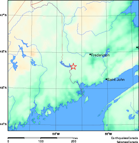 carte des environs du séisme