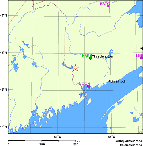 Map of Regional Seismographs