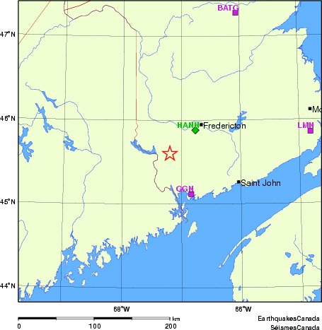 Map of Regional Seismographs