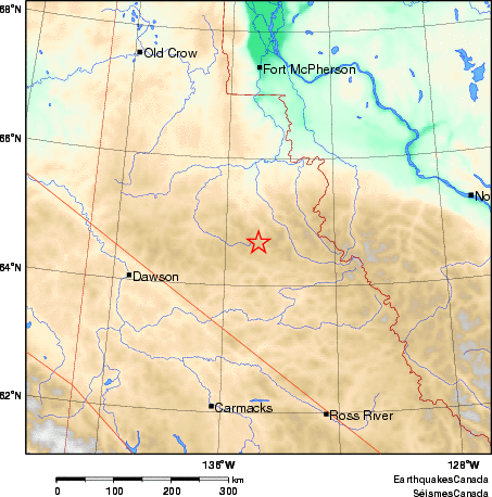 carte des environs du séisme