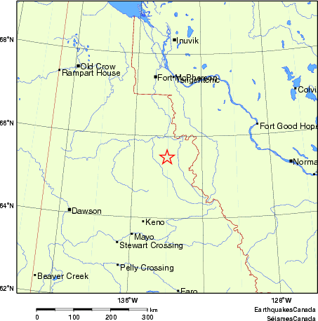 carte des endroits près de l'épicentre