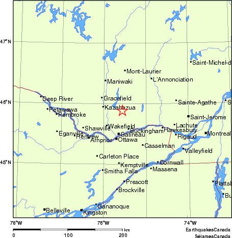 Map of Earthquake Localities