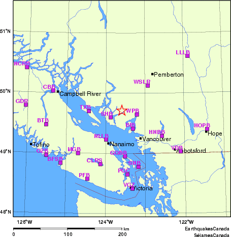 Map of Regional Seismographs